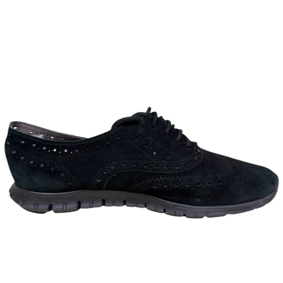 Cole Haan Zerogrand Black Suede Wingtip Oxfords - Size 9 - Picture 1 of 11
